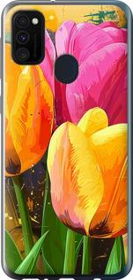 Чехол на Samsung Galaxy M30s 2019 Нарисованные тюльпаны