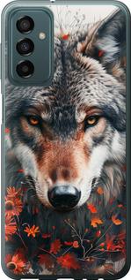 Чехол на Samsung Galaxy M13 M135 Wolf and flowers