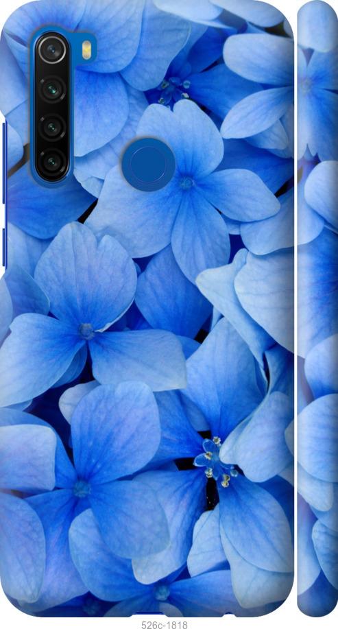 Чехол на Xiaomi Redmi Note 8T Синие цветы