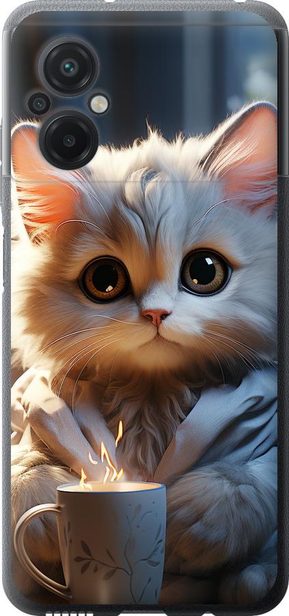 Чехол на Xiaomi Poco M5 White cat