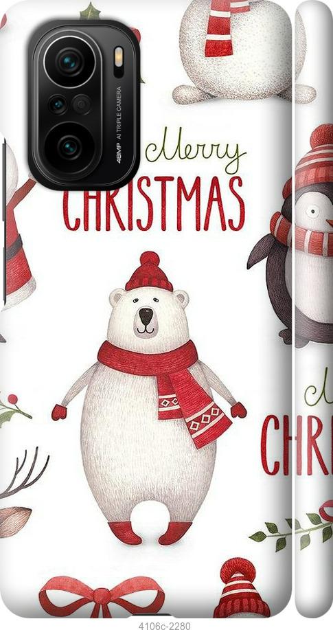 Чехол на Xiaomi Poco F3 Merry Christmas