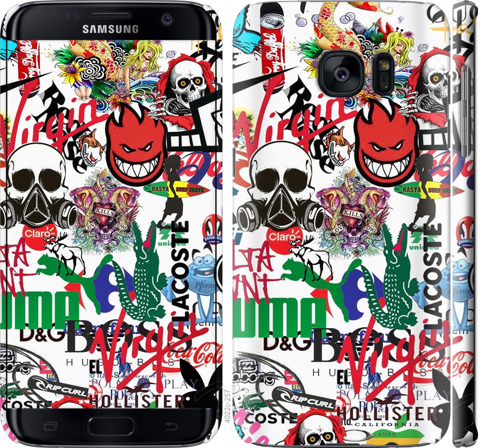 Чехол на Samsung Galaxy S7 Edge G935F Many different logos