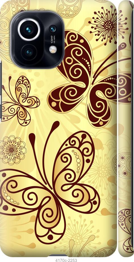 Чехол на Xiaomi Mi 11 Красивые бабочки
