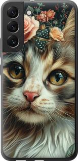 Чехол на Samsung Galaxy S22 Plus Cats and flowers