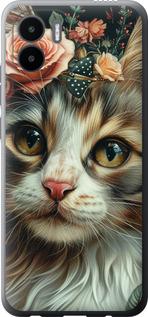 Чехол на Xiaomi Redmi A2 Cats and flowers