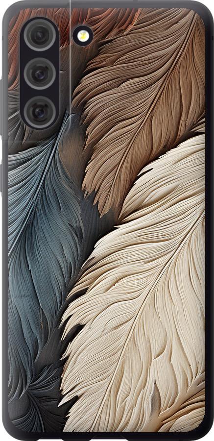Чехол на Samsung Galaxy S21 FE Листья в стиле бохо