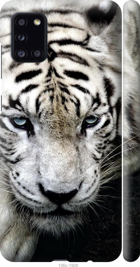 Чехол на Samsung Galaxy A31 A315F Грустный белый тигр