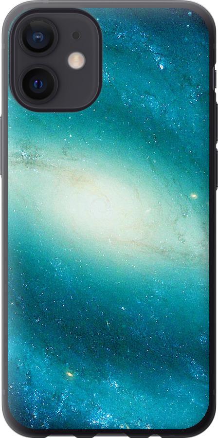 Чехол на iPhone 12 Mini Голубая галактика