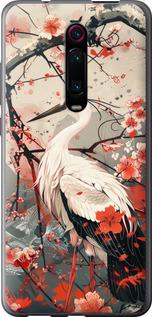 Чехол на Xiaomi Redmi K20 Pro Аист в цвету сакуры