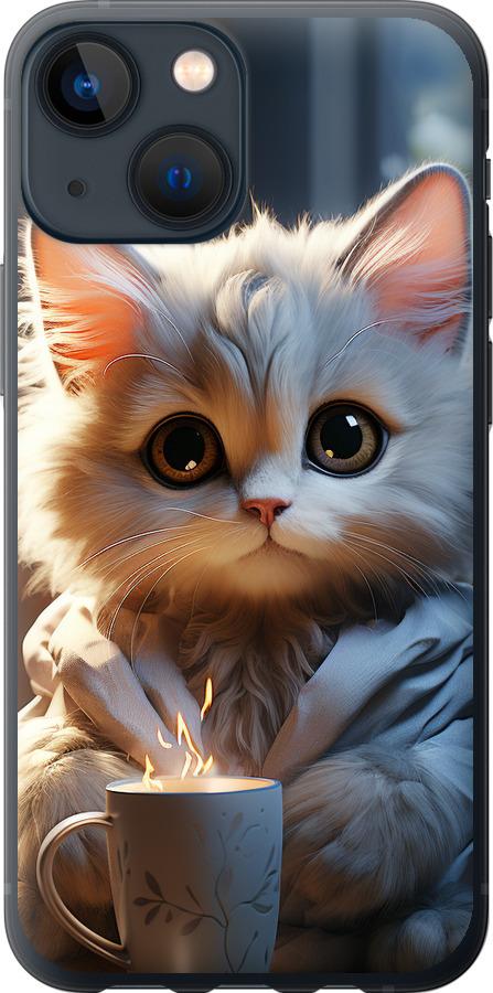Чехол на iPhone 13 Mini White cat