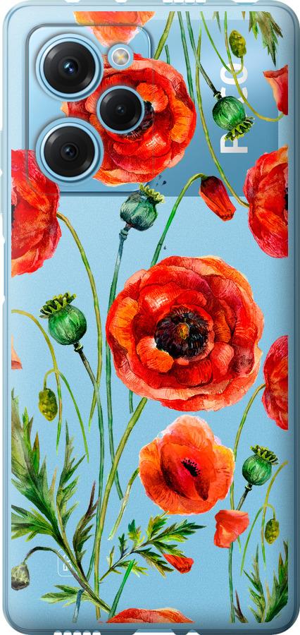 Чехол на Xiaomi Poco X5 Pro 5G Нарисованные маки