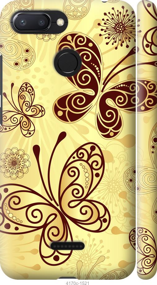 Чехол на Xiaomi Redmi 6 Красивые бабочки