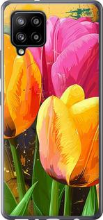 Чехол на Samsung Galaxy A42 A426B Нарисованные тюльпаны