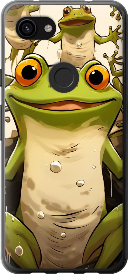 Чехол на Google Pixel 3a XL Веселая жаба