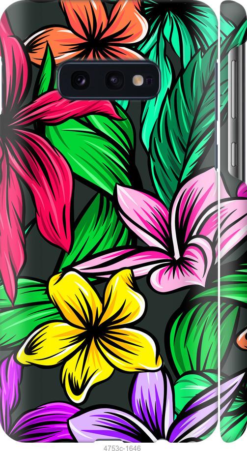 Чехол на Samsung Galaxy S10e Тропические цветы 1