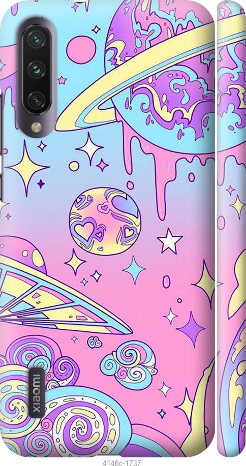 Чехол на Xiaomi Mi A3 Розовая галактика