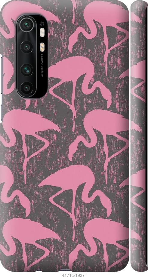 Чехол на Xiaomi Mi Note 10 Lite Vintage-Flamingos