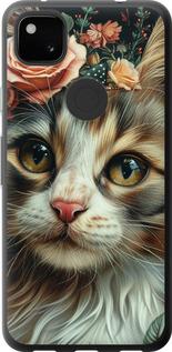 Чехол на Google Pixel 4A Cats and flowers
