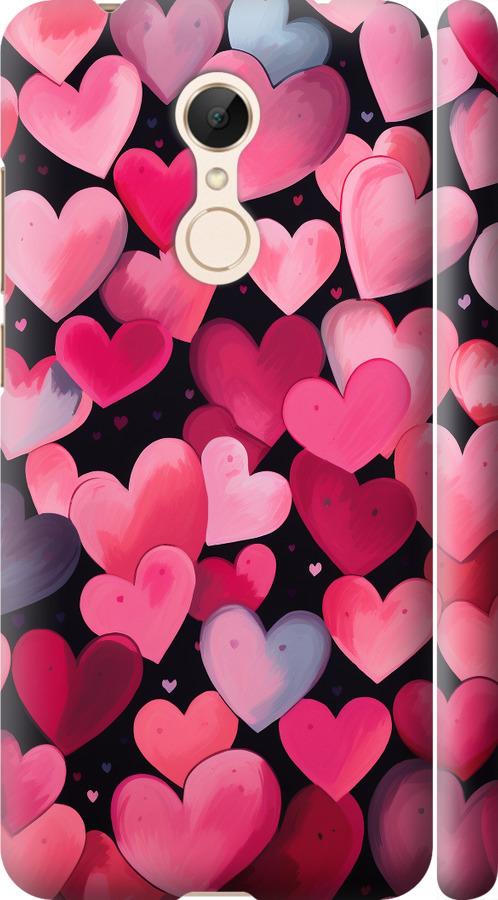 Чехол на Xiaomi Redmi 5 Сердечки 4