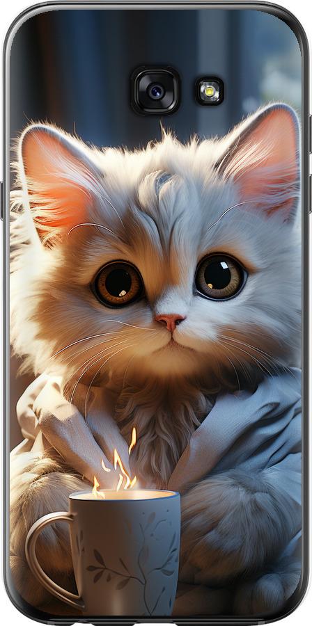 Чехол на Samsung Galaxy A7 (2017) White cat