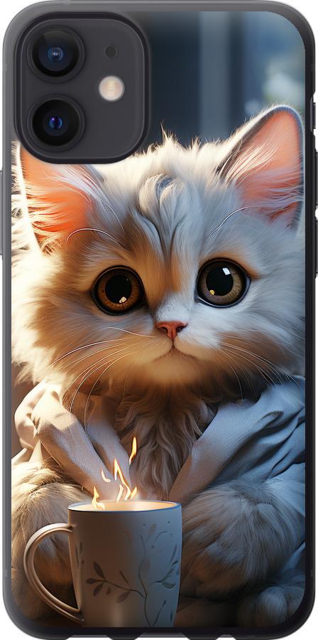 Чехол на iPhone 12 Mini White cat