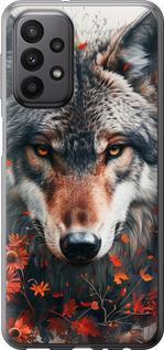 Чехол на Samsung Galaxy A23 A235F Wolf and flowers