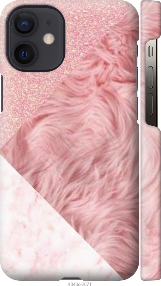 Чехол на iPhone 12 Mini Розовые текстуры