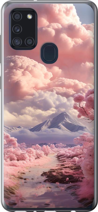 Чехол на Samsung Galaxy A21s A217F Розовые облака