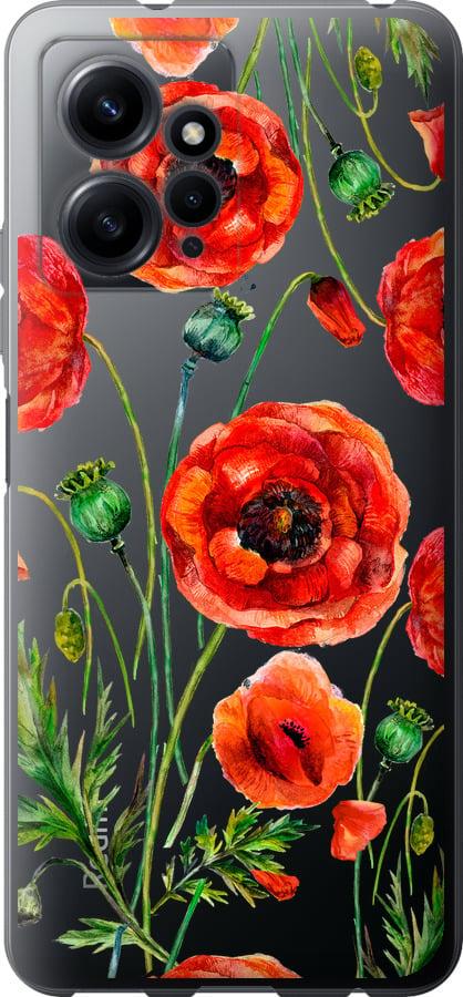 Чехол на Xiaomi Redmi Note 12 4G Нарисованные маки