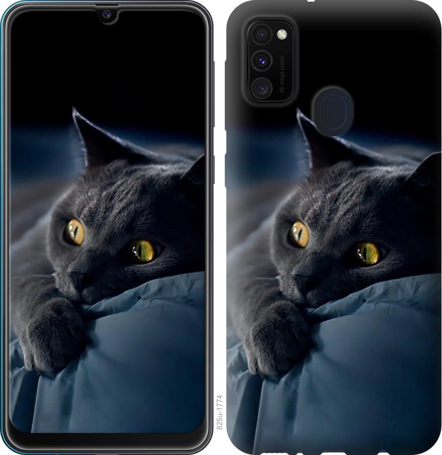 Чехол на Samsung Galaxy A21s A217F Дымчатый кот