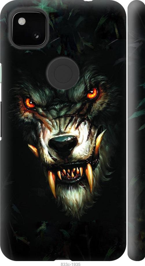 Чехол на Google Pixel 4A Дьявольский волк