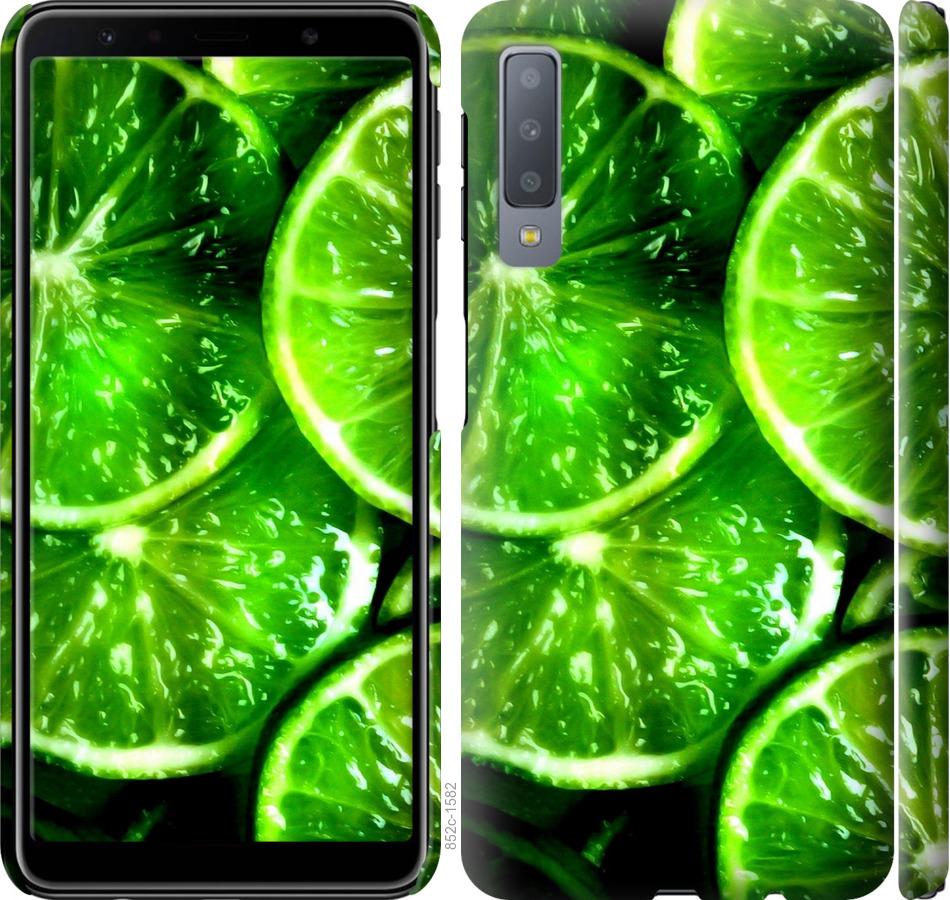 Чехол на Samsung Galaxy A7 (2018) A750F Зелёные дольки лимона