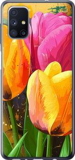 Чехол на Samsung Galaxy M51 M515F Нарисованные тюльпаны