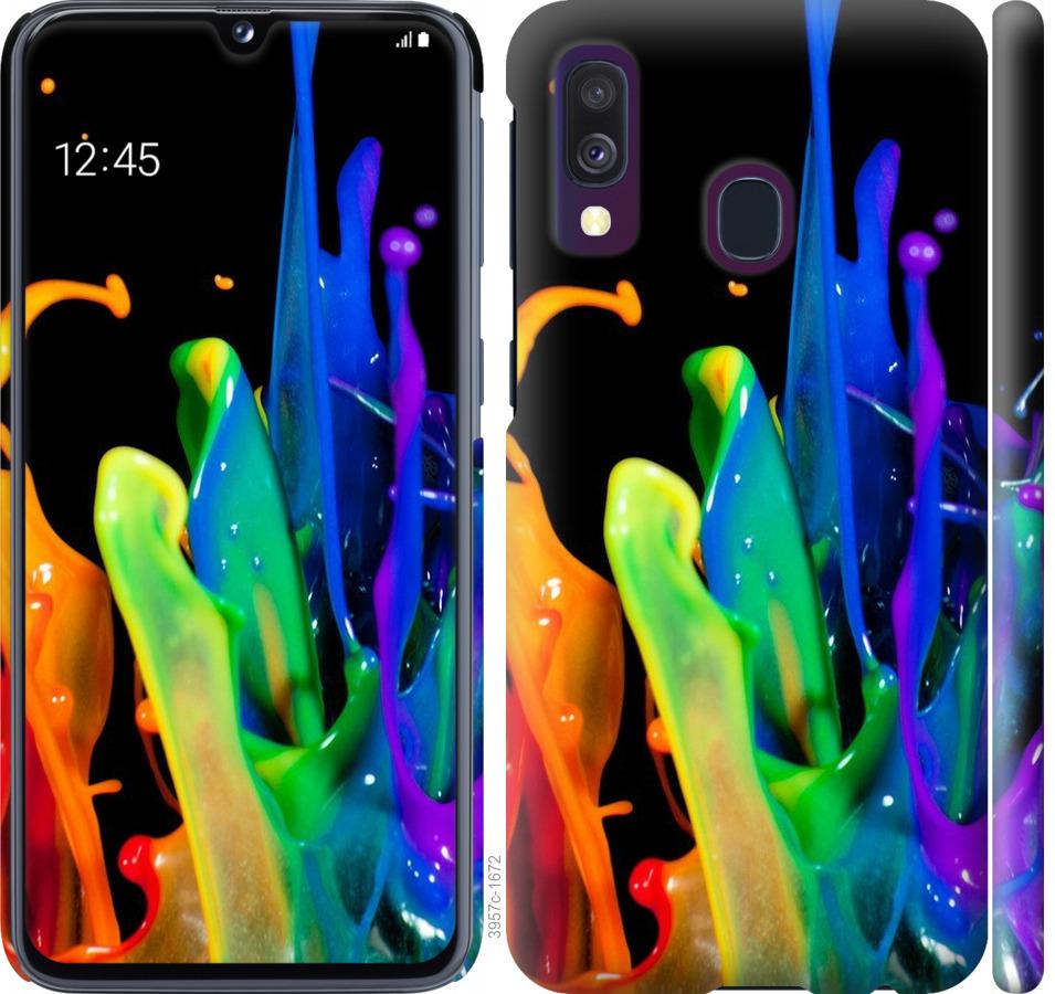 Чехол на Samsung Galaxy A40 2019 A405F брызги краски