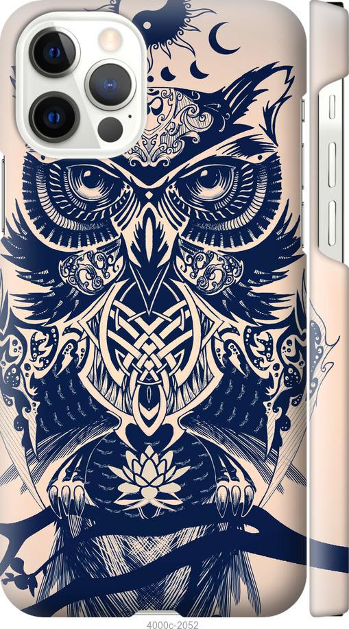Чехол на iPhone 12 Pro Узорчатая сова