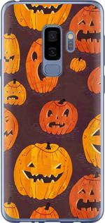 Чехол на Samsung Galaxy S9 Plus Тыквы на Хеллоуин