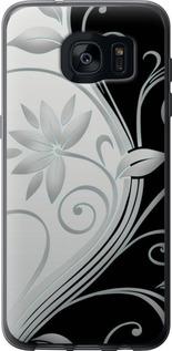 Чехол на Samsung Galaxy S7 Edge G935F Цветы на чёрно-белом фоне