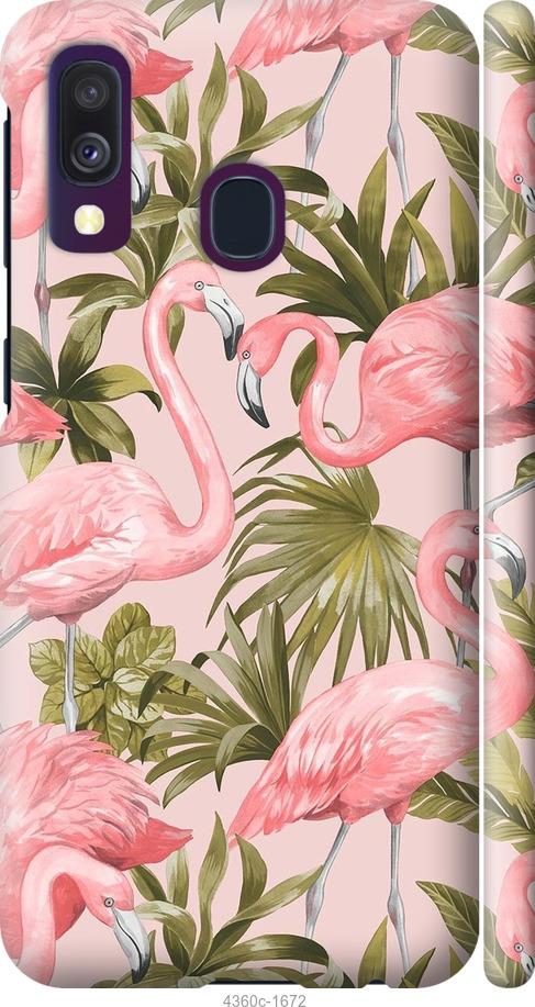 Чехол на Samsung Galaxy A40 2019 A405F фламинго 2
