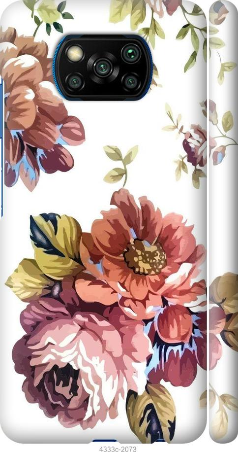 Чехол на Xiaomi Poco X3 Vintage flowers