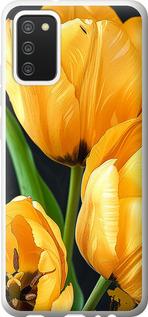 Чехол на Samsung Galaxy A02s A025F Желтые тюльпаны