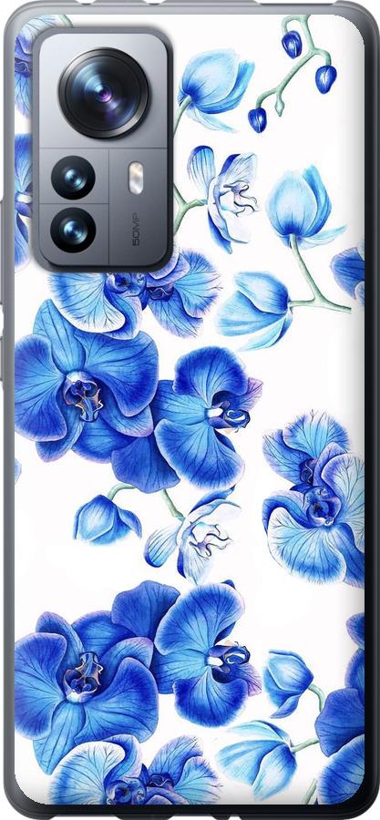 Чехол на Xiaomi 12 Pro Голубые орхидеи