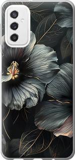 Чехол на Samsung Galaxy M52 M526B Черные цветы