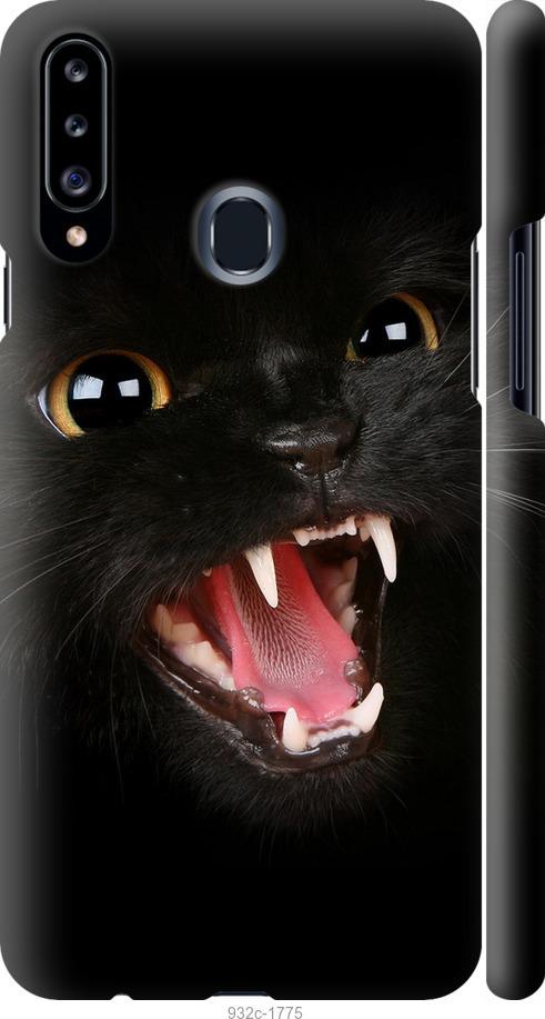Чехол на Samsung Galaxy A20s A207F Чёрная кошка