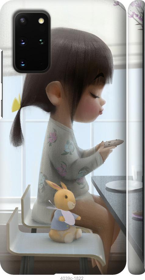 Чехол на Samsung Galaxy S20 Plus Милая девочка с зайчиком