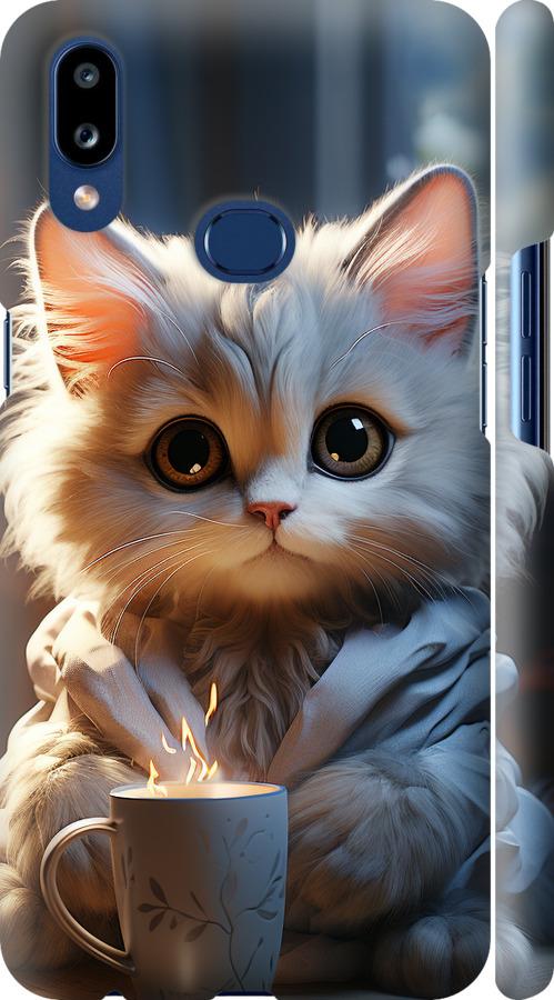 Чехол на Samsung Galaxy A10s A107F White cat