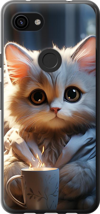 Чехол на Google Pixel 3a XL White cat