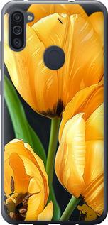 Чехол на Samsung Galaxy M11 M115F Желтые тюльпаны