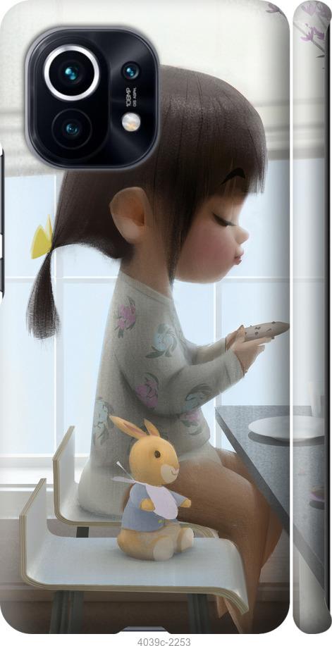 Чехол на Xiaomi Mi 11 Милая девочка с зайчиком