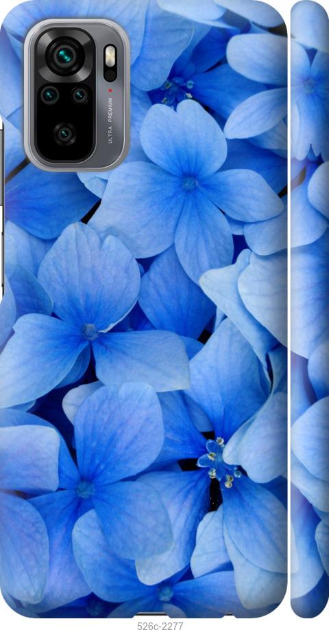 Чехол на Xiaomi Redmi Note 10 Синие цветы