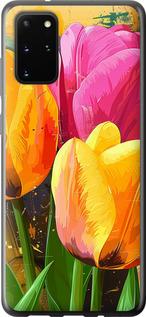 Чехол на Samsung Galaxy S20 Plus Нарисованные тюльпаны